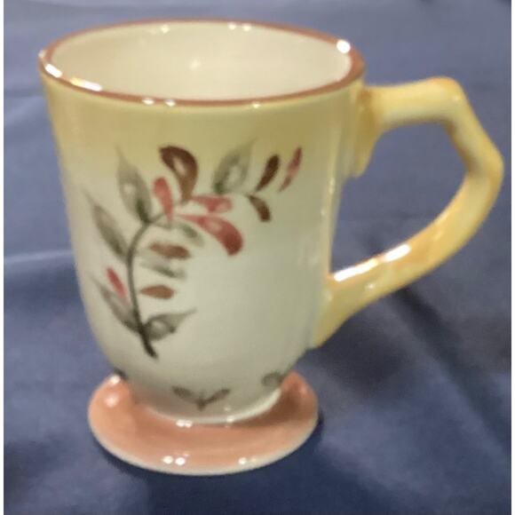 Set of 2 Better Homes & Gardens Tuscan Retreat Footed Coffee Mugs Cups - Picture 12 of 12